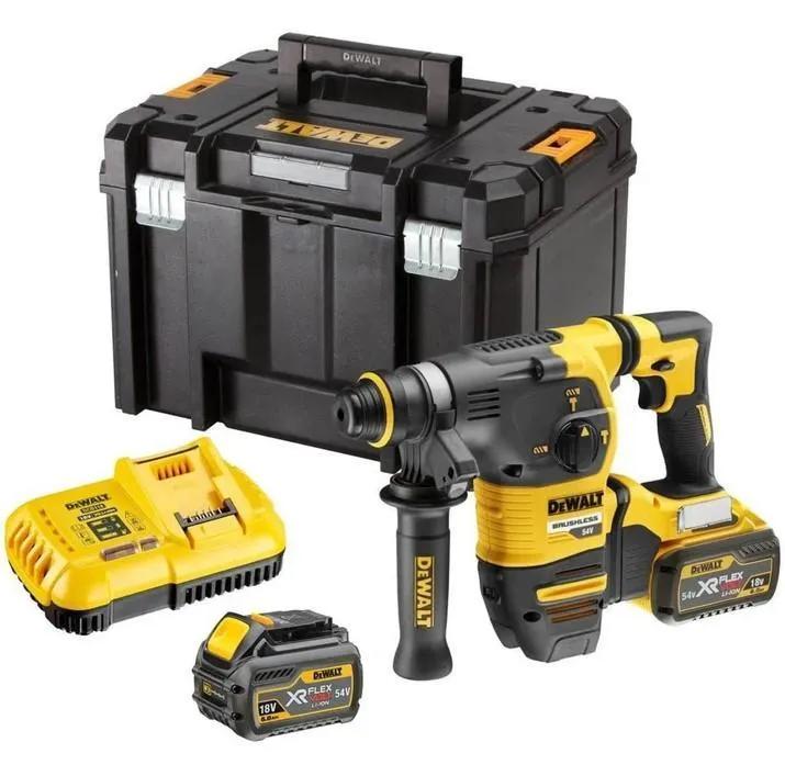 Dewalt DCH333T2-GB 54V XR FlexVolt Brushless SDS+ Hammer Drill With 2x 6.0Ah Batteries